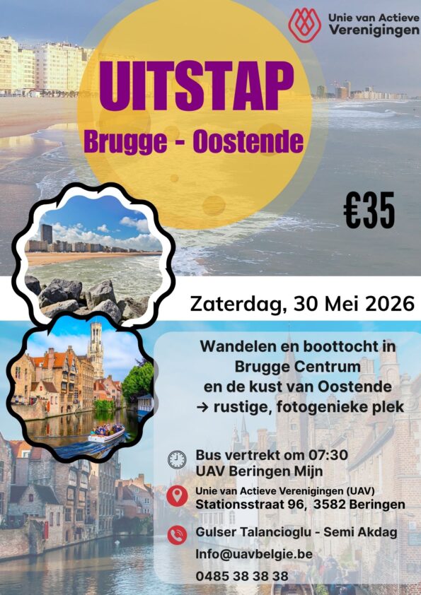 UITSTAP NAAR BRUGGE EN OOSTENDE – 30 MEI 2026